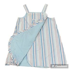Stride Rite blue and red stripes reversible dress